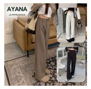 กางเกงขากว้างเอวสูงผู้หญิงผ้าม่านฤดูร้อนสไตล์ใหม่เกาหลีกางเกงลำลองผู้หญิงหลวมและบางชุดซับกางเกง