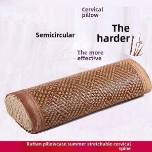 Coco Fiber Neck Support Pillow Hard Candy Shaped Sleep Aid Elderly Special Heat Therapy Neck Cushion Autumn Winter