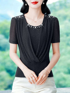 DAIXIANGFEIZI | Waist-Cinching Slim T-Shirt Short Sleeve T-Shirt