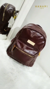 HANAMI Tas Ransel Wanita Kanea Kulit Merah TA1097R1 Kekinian Cantik Terbaru Fashion Korea