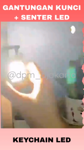 LED Emergency Gantungan Kunci Multifungsi Lampu Camping Cas USB