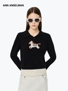 ANN ANDELMAN | Spring New Pixel Pony Jacquard Knitted Sweater Long Sleeve