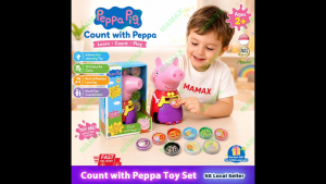 【SG Ready Stock】Peppa Pig Count with Peppa Interactive Learning Toy Set For Ages 2+★10 Coloured Coins✅Music&Number Learning✅Hand-Eye Coordination✅Fast Delivery✅