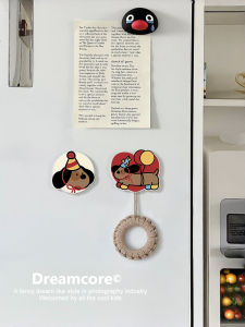 Colorful Sausage Dog Magnetic Refrigerator Hooks Strong Creative Cute Magnet Key Holder No Drilling Required Plastic Hooks