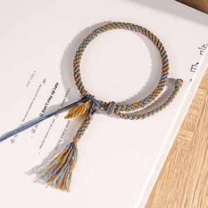 Colorful DIY Handmade Hemp Rope Bracelet