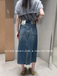 Váy Mini Denim Cạp Cao Co Giãn Cho Nữ Mùa Thu 2025 Váy Chữ a Màu Xanh Lam Thon Gọn Váy Mini Chữ A Váy Mini Thường Ngày