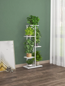 Dazioter Metal Storage Rack 4/5/6 Layers Plant Display Rack for indoor and Outdoor Courtyard Garden Balcony Flowerpot Rack 5 Tier 6 Potted Bronze-YZJ