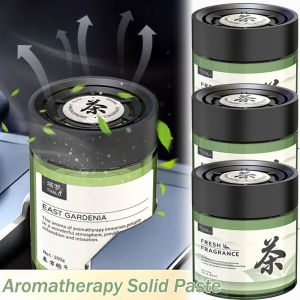 2024ใหม่ชากลิ่นหอมออสแมนทัสน้ำหอมรถกลิ่นหอมแบบแข็งน้ำมันหอมระเหยสำหรับตกแต่งแผงหน้าปัดรถยนต์บาล์มติดทนนานน้ำหอมปรับอากาศกำจัดกลิ่นตกแต่งภายในรถ100กรัม