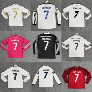 เรอัลมาดริด7โรนัลโด้พัดเสื้อยืดเรโทรฟุตบอลแห้งเร็วและแขนยาวมีรูระบายอากาศ