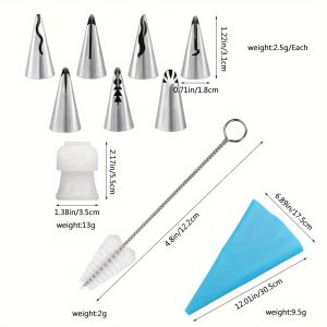 8/10Pcs Russian Piping Tips Set Icing Piping Nozzles Reusable Frosting Pastry Bags Piping Couplers Cake Baking Decorating Tools