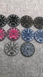 Starry Sky 31.5mm Black/Wine Red/Navy/Grey VK64 Chronograph Watch Dial With Luminous Fits VK64 Quartz Movement Watch Accessories