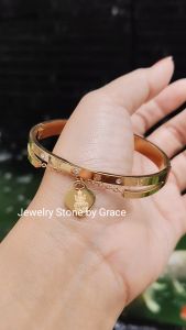 กำไลพระพิฆเนศ พระแม่ลักษมี แม่นางกวัก งานสแตนเลส18k เป็นตัวล็อค รอบข้อมือ 15 - 18.5 เซนติเมตร