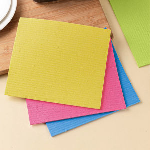 Absorbent Wood Pulp Cotton Cleaning Cloth Kitchen Sponge Dish Rags Cellulose Household Cleaning Cloths for Kitchen
