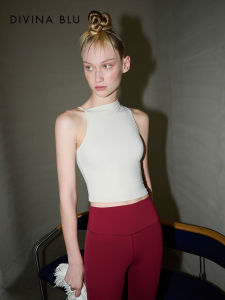 DIVINA BLU | Irregular Asymmetric Yoga Vest Barely-There Sensation