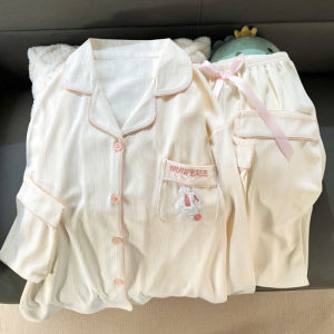Cute Childrens Cotton Pajamas Long Sleeve Thin Home Clothes Set for Girls Spring Summer Autumn Seasonal New Arrival
