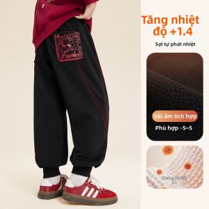 zosee | Quần Dày Len Sợi Cho Trẻ Em Thêu Hoa Văn