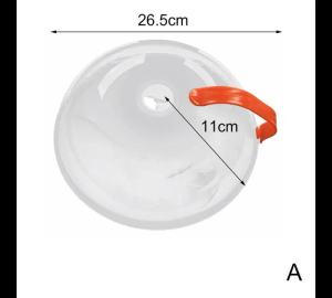 Microwave Food Cover Heat-resistant Food Splatter Guard Microwave Oven Pan Lid Plate Stove Cover Transparent Anti-Splash Cover