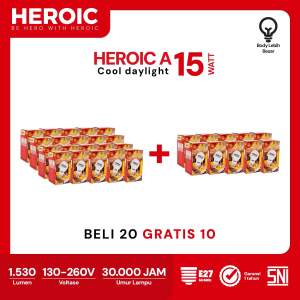 PAKET LAMPU LED HEROIC A SUPER HEMAT SPECIAL GROSIR BELI 20PCS GRATIS 10PCS
