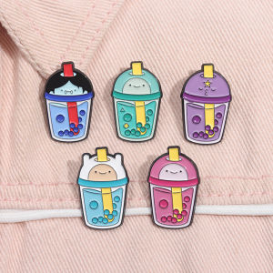 Adventure Animation Time Enamel Pin Cartoon Comedy Anime Drink Cup Boba Tea Brooch Lapel Backpack Badge Jewelry Gift For Friends