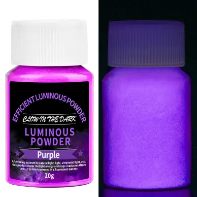 ผงเรืองแสงในขวด20ก./อีพอกซี่ DIY ย้อมสีเข้มงานฝีมือแม่พิมพ์เรซินอุปกรณ์ทำเครื่องประดับสีย้อมเรืองแสง