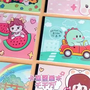 Sổ Vẽ A4 Giấy Dày Mịn cho bé học tập - Sổ Vẽ A4 Dễ Thương Tiện Dụng dành cho học sinh văn phòng- VPP Minh Thư