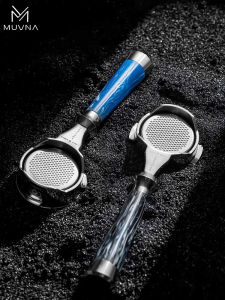 MUVNA Espresso Bottomless Portafilter 2 Ears 58MM Coffee Products Stainless Steel With E61 ECM Rocket Sanremo Faema