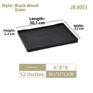 Rectangular Black Large Tray