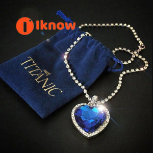 I know New Ocean Heart Blue Necklace European and American style high-end pendant of Titanic App