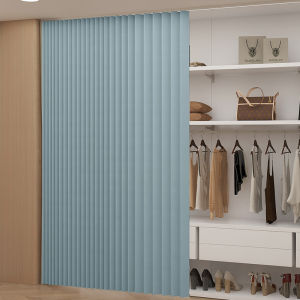 Door-Free Wardrobe Foldable Door Curtain Cloakroom Covering Punch-Free Sliding Rail Cabinet Door Cabinet Bookshelf Sundries Cabinet Dustproof