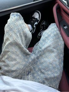 Retro American Denim Shorts for Men Summer Thin Starry Sky Pattern Design Hip Hop Trendy Brand Five-Point Casual Jeans