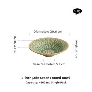 YOGEHOME | Elegant Green Ceramic Bowl