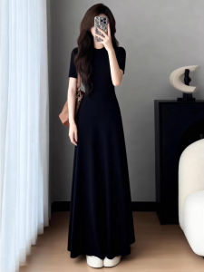 SENWA | Elegant and Waist-Shaping Black Dress for Summer New Fashion