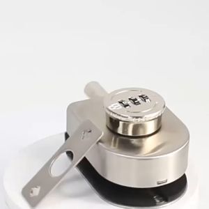 Khóa số cửa kính cường lực không khung 8311 dày 10-12mm làm bằng inox 304 (chỉ khóa bên ngoài loại kính-nền tường)