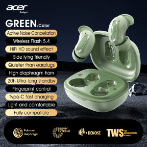 Acer OHR562 Sleep Earbuds Mini In-Ear Wireless Bluetooth 5.4 Headphones Adaptive ANC Side Sleeping Friendly with 20H Battery