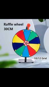 12 Inch Tabletop Prize Wheel Spinner Dry Erase 12‑Slots Fortune Game Wheel with Marker & Eraser for Trade Show Carnival & Party Events