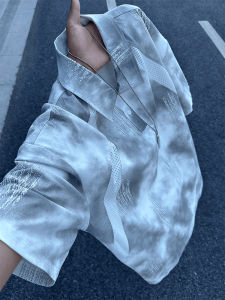 LIUBU | American Vintage Tie-Dye Polo Shirt Short Sleeve