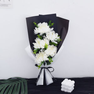 Tomb Sweeping Festival Display Silk Bouquet Hand Holding Simulation Fake Chrysanthemum Mausoleum Grave Worship Worship Worship Ancestor Worship
