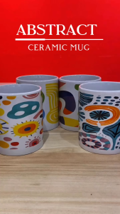 11oz/325ml Colorful abstract design Ceramic Coffee mugs ceramic (7102 V) Smart Kitchen Ph