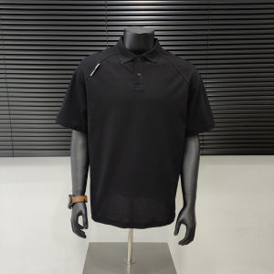 Summer 2025 Mens Casual Thin Short Sleeve Polo Shirt T-Shirt Loose Fit Turn-down Collar American Trendy Brand Fashionable Youthwear