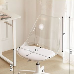 Ghế Xoay Nhựa Trong Suốt Có Nệm Chân Nhựa Cao Cấp Ghế Xoay Văn Phòng Làm Việc Nệm Bọc Simili Điều Chỉnh Ghế Xoay 360 Độ Ghế Xoay Đa Năng Như Làm Ghế Xoay Spa Ghế Xoay Học Sinh