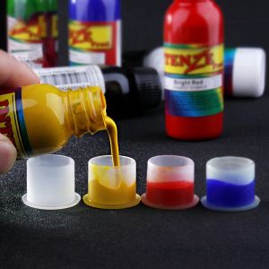 1000/500PCS Disposable Transparent Tattoo Ink Cup With Base Thickened Waterproof Pigment Cup Tattoo Tool for Tattoo Ink
