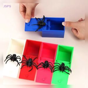 Full Trick Spider Funny Scare Box Plastic Hidden Spider Box Scare Box Fun Game Prank Trick Friend Toy Gift Power