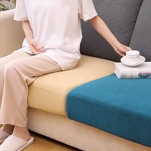 XHOME【Best Price】1/2/3/4 Seater Sofa Seat Cover Plain Color Elastic Sofa cushion Cover Stretch Sofa Slipcover Thicken sofa cushion back cover elastic sofa foam cover Stretchable