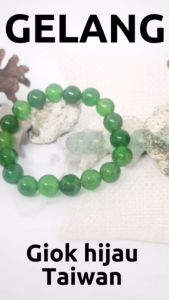 [Bayar di Tempat] GELANG BATU GIOK TAIWAN ASLI NATURAL