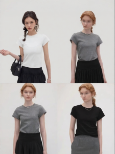 fano studios | Áo Thun Slim Fit Cotton Hai Mặt Màu Sắc Đơn 100%