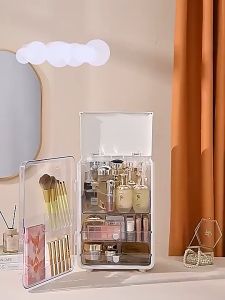 Trove Makeup Storage Box Beauty Cosmetics Dustproof Drawer Box Skin Care Organizer Box With Lid Lipstick Jewelry