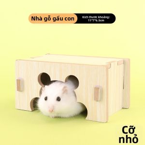 Nhà Gỗ Trang Trí Cho Thú Cưng Nơi Ẩn Náu Của Hamster