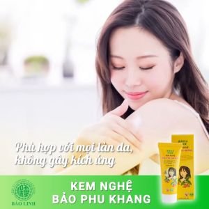 Kem Nghệ Bảo Phu Khang Bảo Linh 20gram - Làm da mịn màng chắc khoẻ mau lên da non liền sẹo đánh bay mụn.