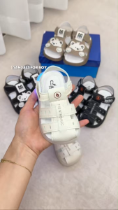 Fashion Closed Toe Sandals for Baby Boy LED Light Beach Shoes with Soft Sole 1-3 Years Old