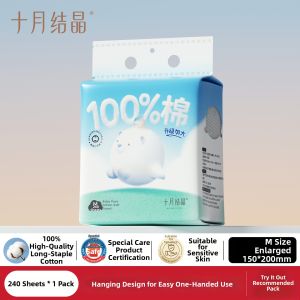 SHI YUE JIE JING | Baby Wet & Dry Cotton Towels 100 Percent Cotton 300 Sheets